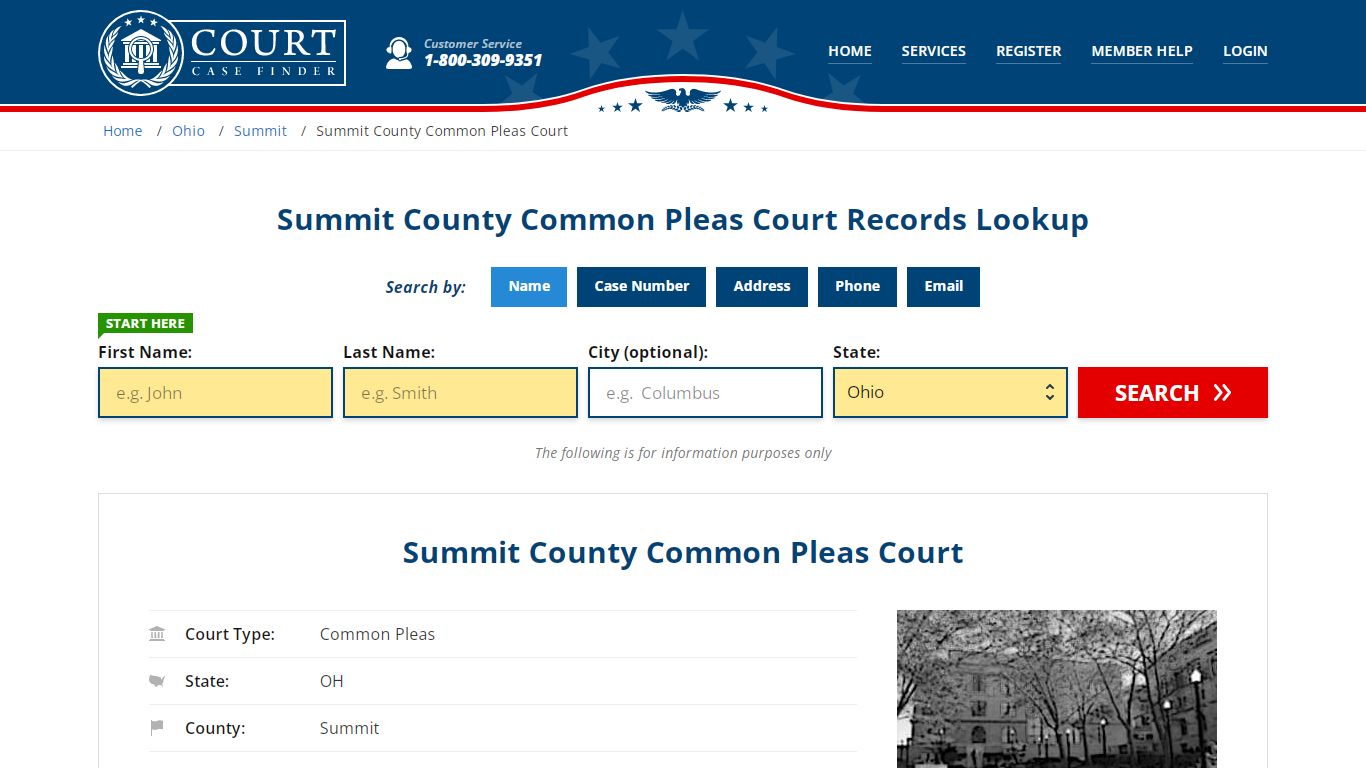 Summit County Common Pleas Court Records Lookup